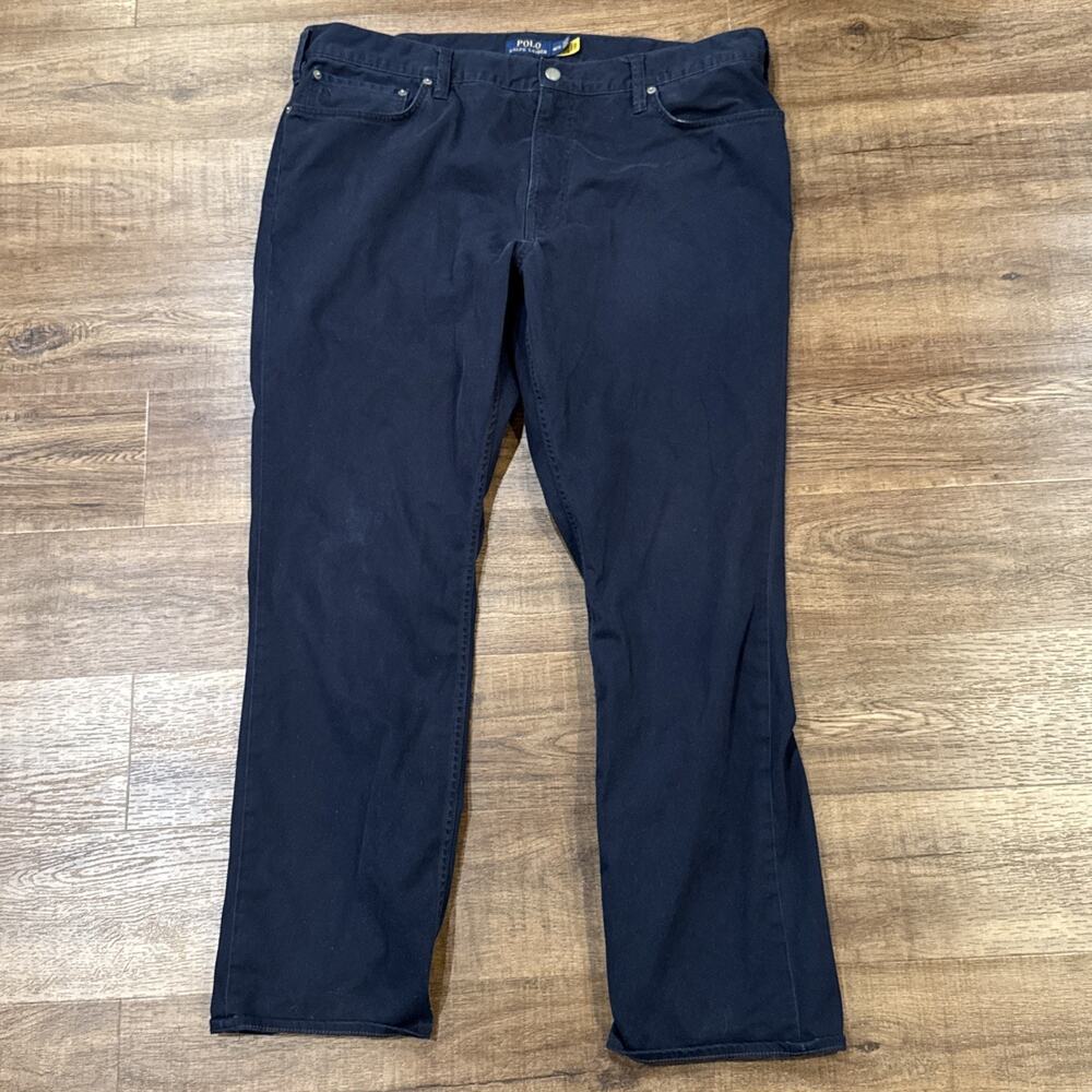 Polo Ralph Lauren Men’s 40X32 Varick Slim Straight Chinos Navy Blue Pants (read)